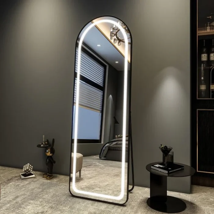 Standing LED Mirror with Sleek Metal Stand MA-58